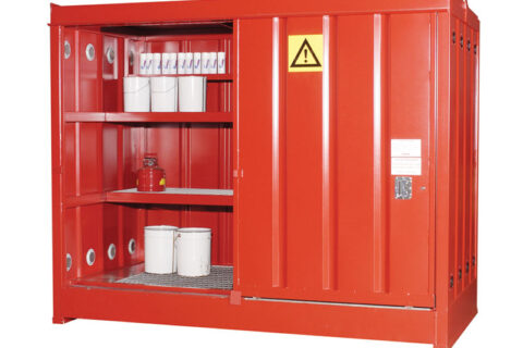 Hazardous storage cabinet - red