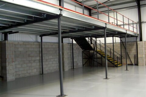 Mezzanine floor helps increase the floor space of a warehouse